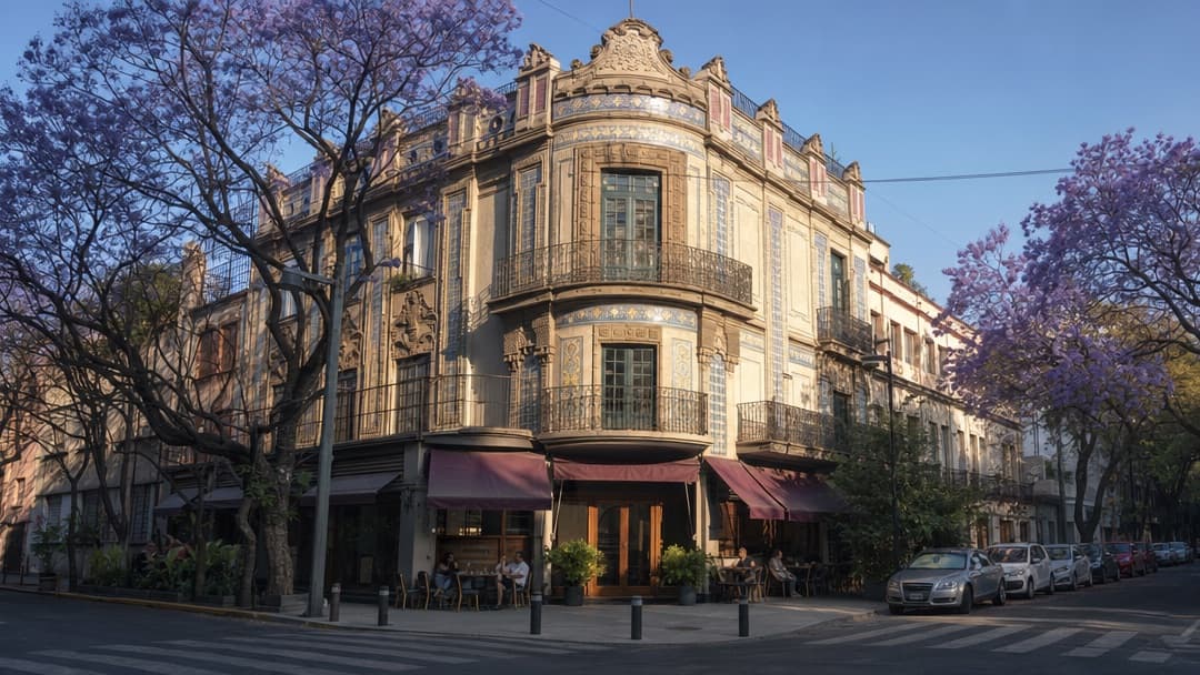 A residential building in Roma Norte, Mexico City